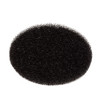 Schwarzer, runder Schaumstofffilter
