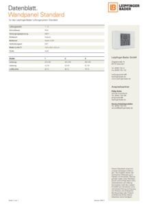 Datenblatt Wandpanel Standard