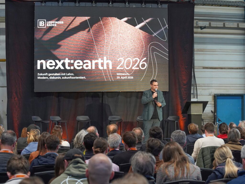 Leipfinger-Bader Fachtagung Lehm next:earth 2026 in Pfeffenhausen bei Landshut.
